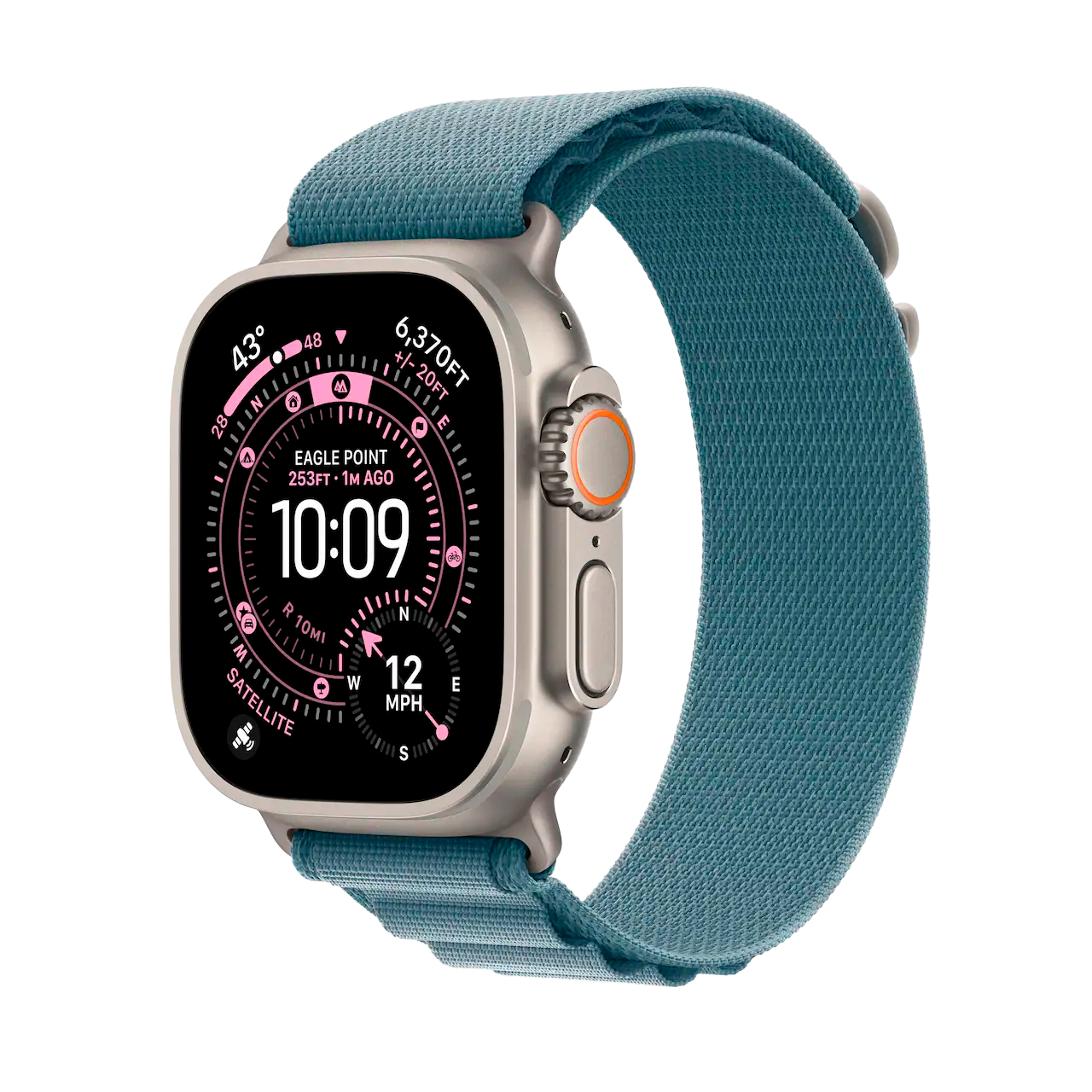 Apple Watch Ultra 3 49mm Natural Ti Light Blue Alpine Loop Small