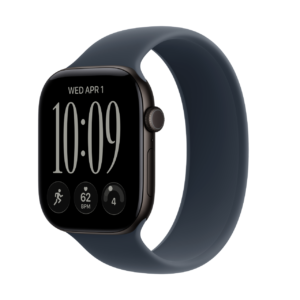 Apple Watch Series 12 (GPS) 46mm Black Aluminum with Navy Blue Solo Loop