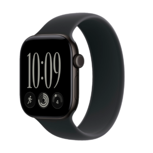 Apple Watch Series 12 GPS 42mm Black Aluminum Case with Black Solo Loop Sz 7